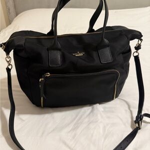 kate spade Black Nylon Diaper Bag with Gold Hardware